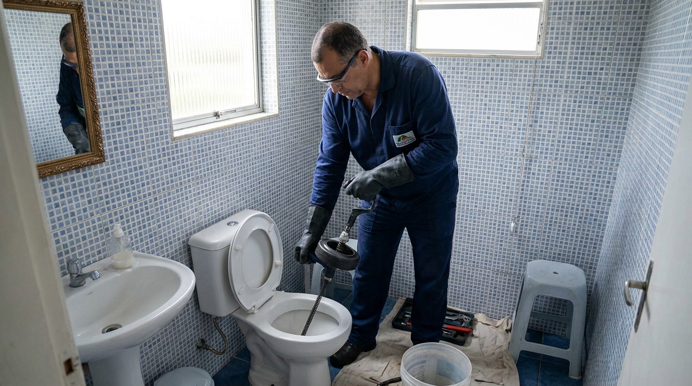 Desentupimento de vaso profissional no Bom Sucesso, Anápolis‑GO