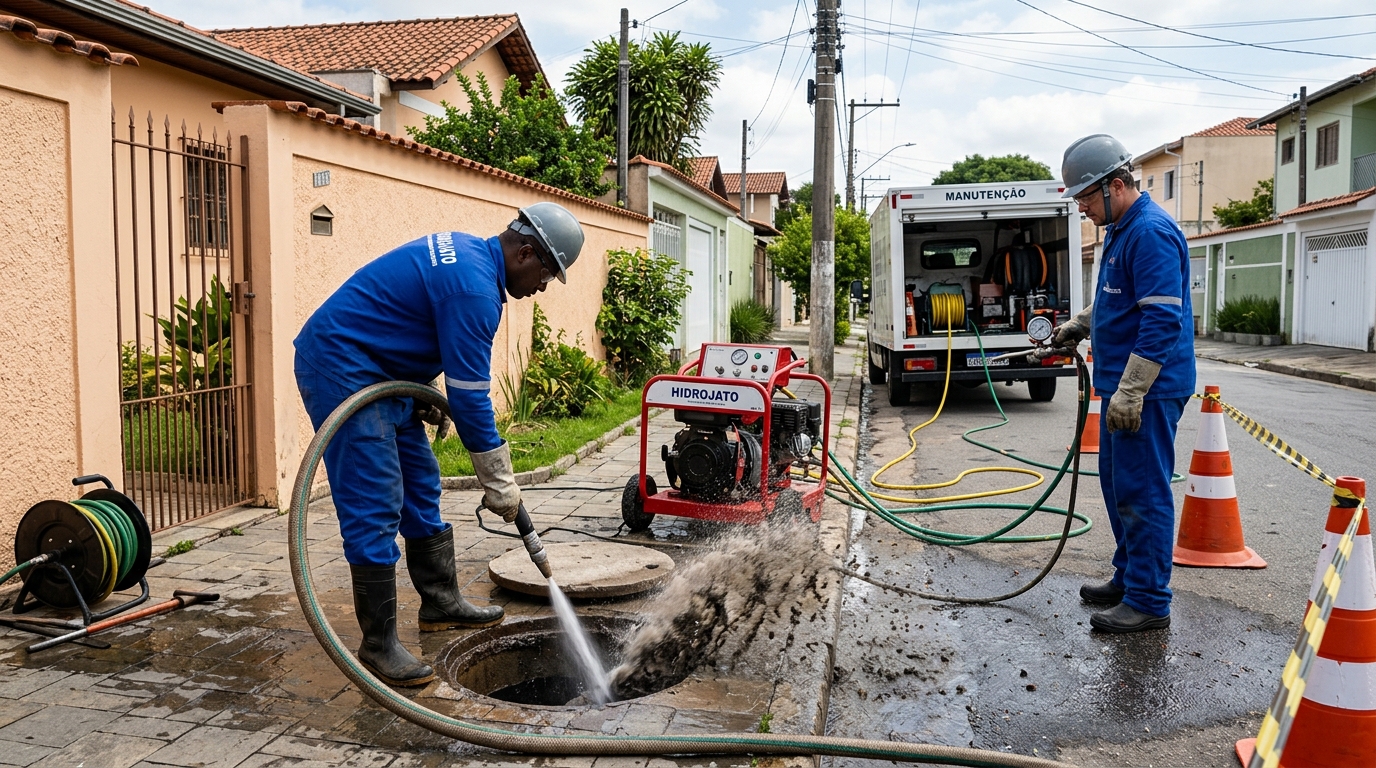 Hidrojateamento residencial na Nova Itália, Londrina‑PR